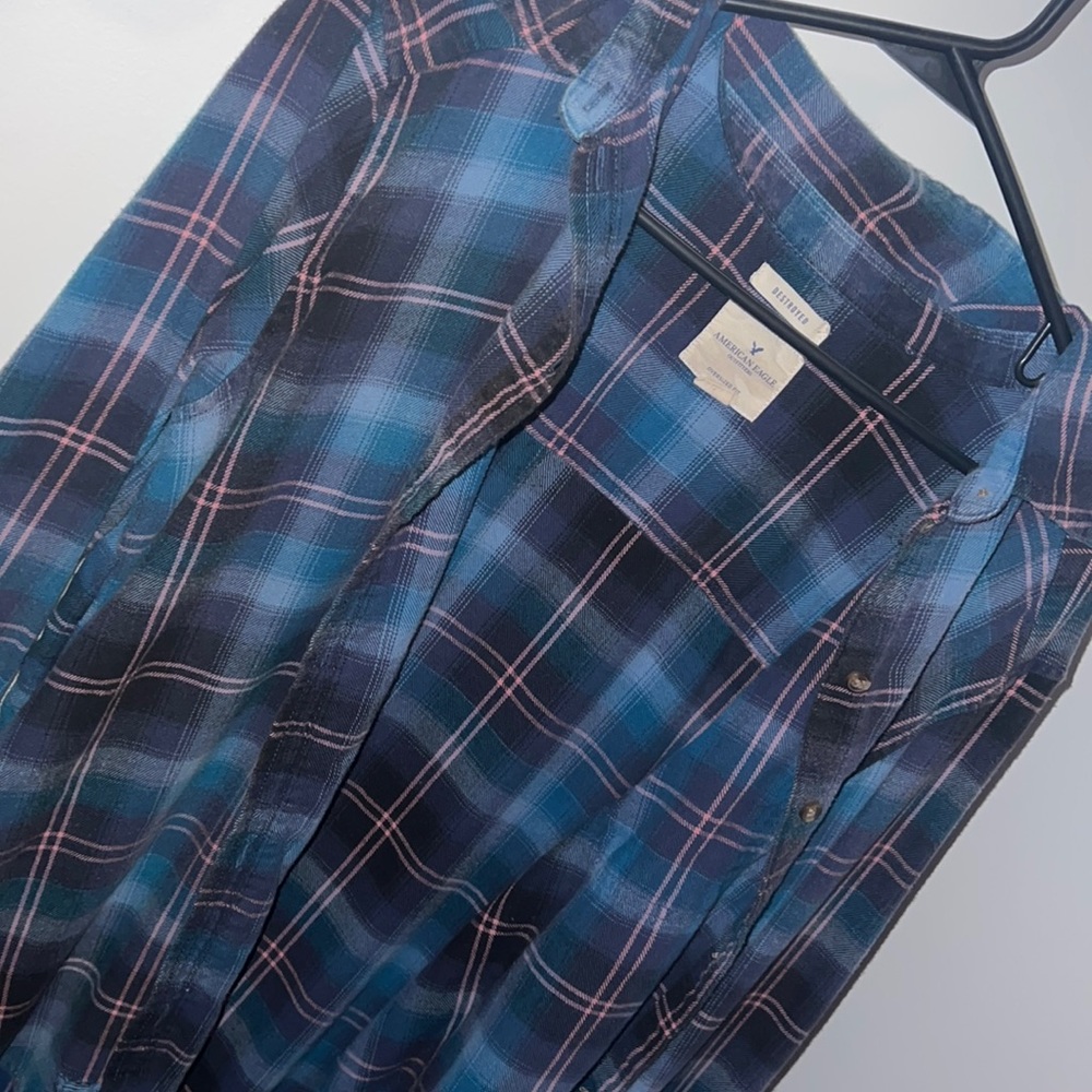 American eagle "destroyed" flannel